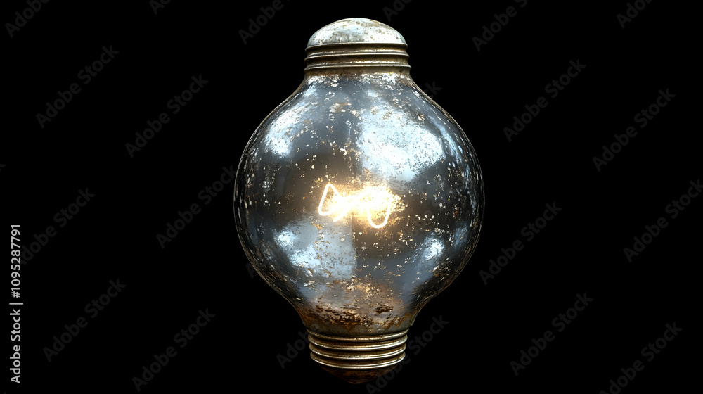 3D Render of an Old Rusty Lightbulb 3D Render of an Old Rusty Lightbulb