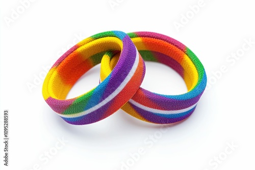 Wallpaper Mural Vibrant Rainbow Wristbands for LGBTQ Support Torontodigital.ca