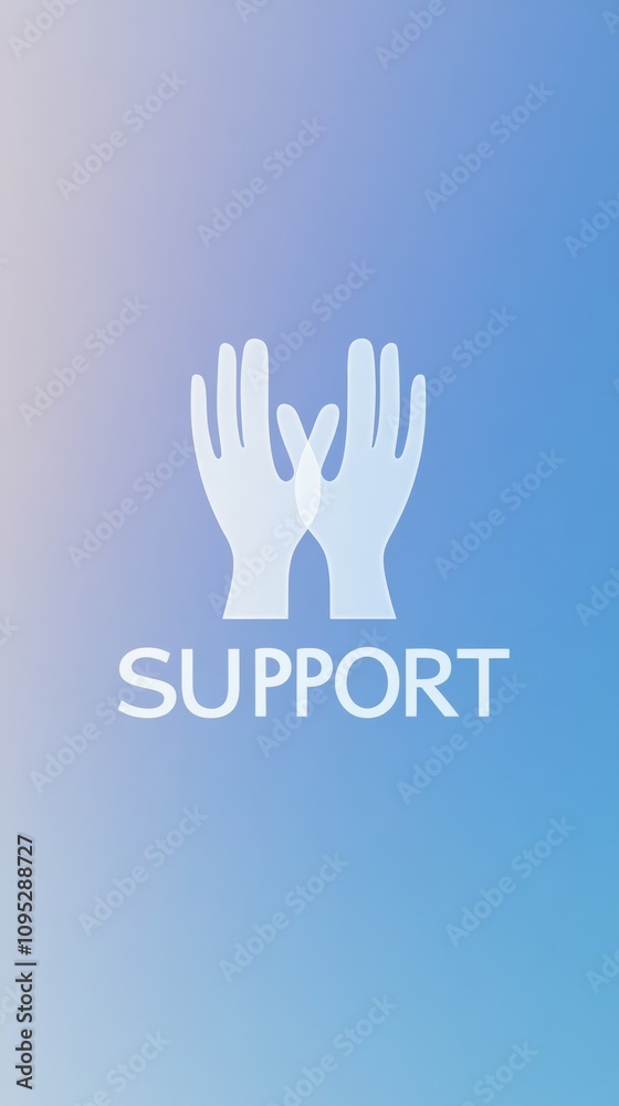 Fototapeta premium Helping Hands: Support Icon 