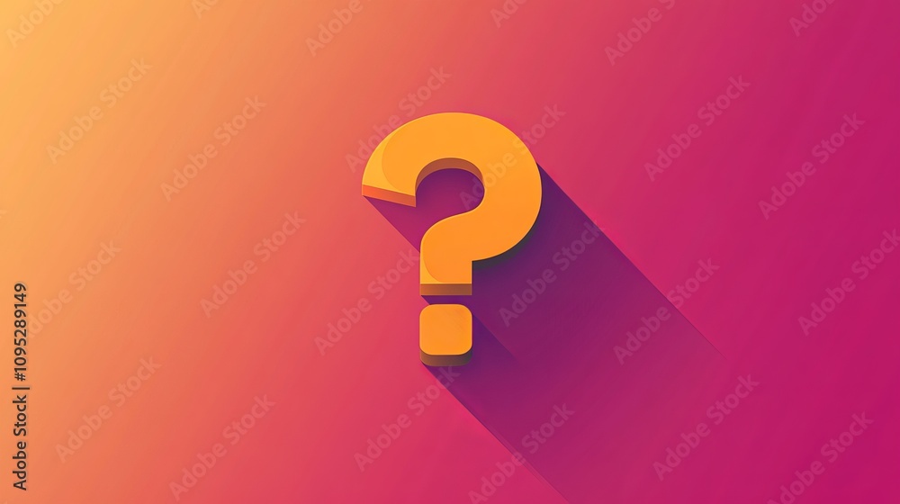 A question mark sign icon designed in a flat style, featuring a bold symbol with a long shadow effect. Perfect for FAQ buttons or content focused on asking questions and providing answers. A question mark sign icon designed in a flat style, featuring a bold symbol with a long shadow effect. Perfect for FAQ buttons or content focused on asking questions and providing answers.