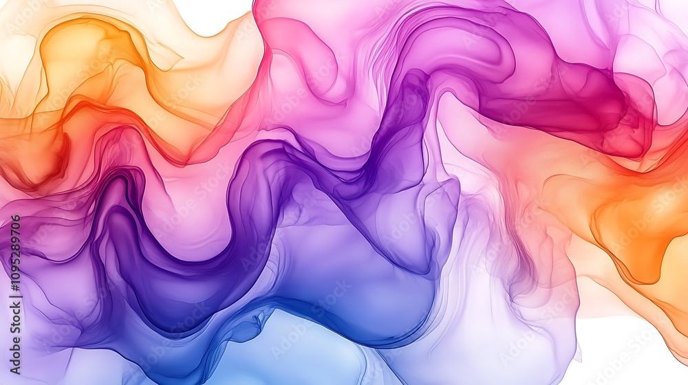 Obraz premium Colorful abstract alcohol ink art with seamless fluid transitions and gradients