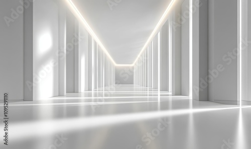 3D Light White Background, Generative AI