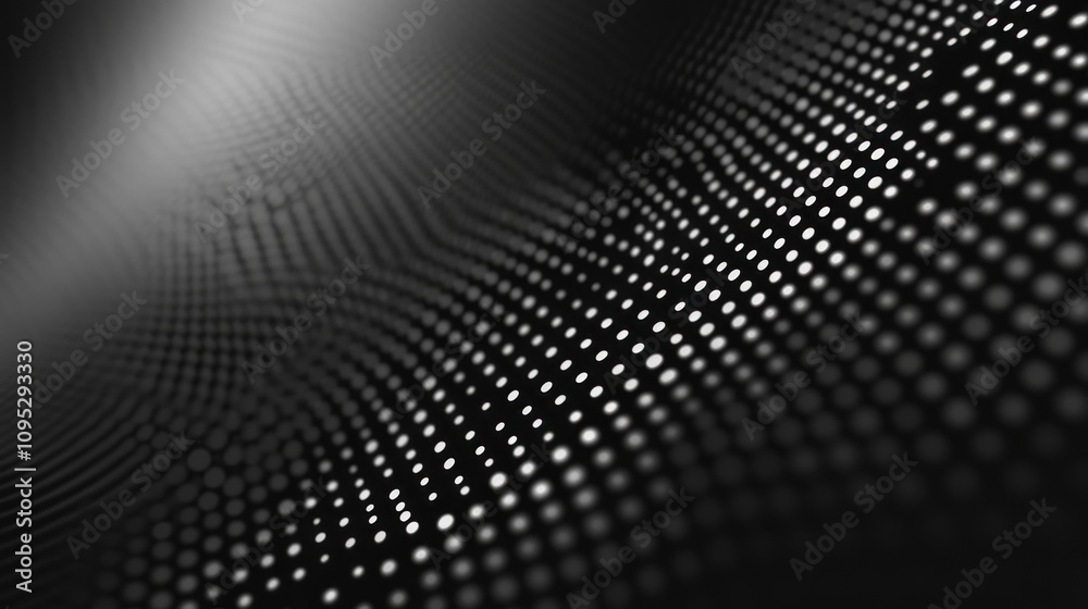 Abstract Black and White Dotted Wave Pattern, Modern Digital Art Background Abstract Black and White Dotted Wave Pattern, Modern Digital Art Background