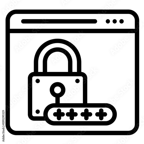 Password Vector Icon Style  