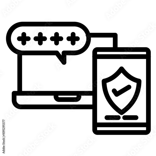 Two-Factor Authentication Vector Icon Style  