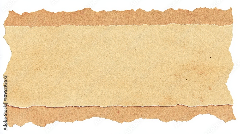 Top View Torn Paper Texture Beige and Brown Layers, Irregular Edges, Vintage Concept, Texture Background Torn paper, paper texture, vintage background