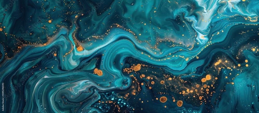 Abstract Swirling Blue and Gold Liquid Art Abstract Swirling Blue and Gold Liquid Art