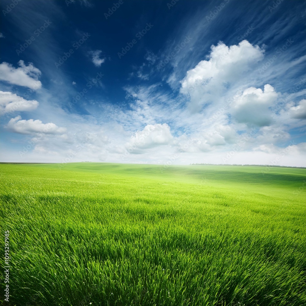 Green Field Beautiful Mount Sky and River Background AI Image Green Field Beautiful Mount Sky and River Background AI Image