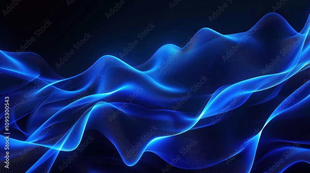 Fototapeta premium Abstract Blue Wave Background