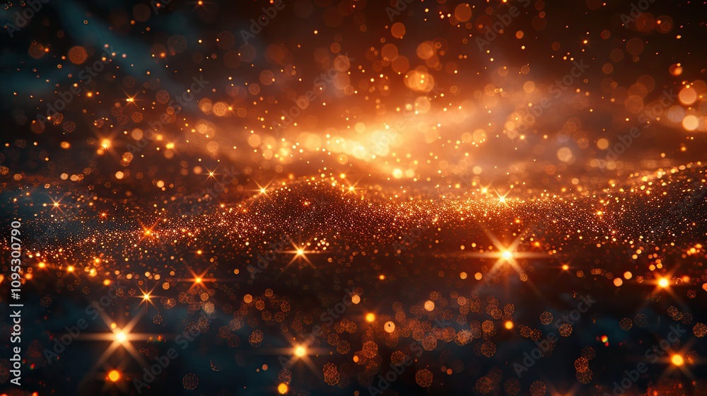 Obraz premium Sparklers illuminating with golden glow on black, ideal for festive events and celebration backgrounds, space for text, shining glitter, festive holidays