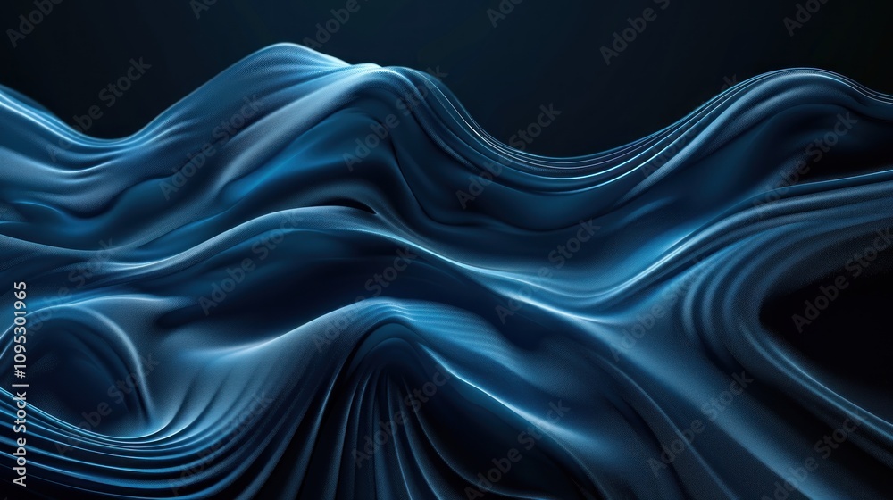 Obraz premium Abstract Blue Fabric Drapery