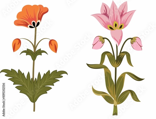 Floral Flowers Bunch Vector Art Designs