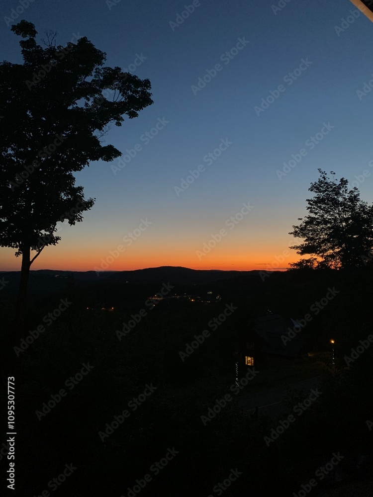 Fototapeta premium sunset on the river