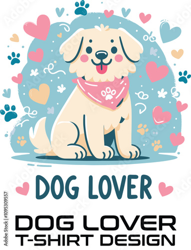 Dog Lover Vector T Shirt Design photo