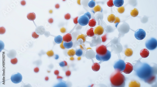 Technology-inspired molecular connections representing AI in an abstract and futuristic design.
