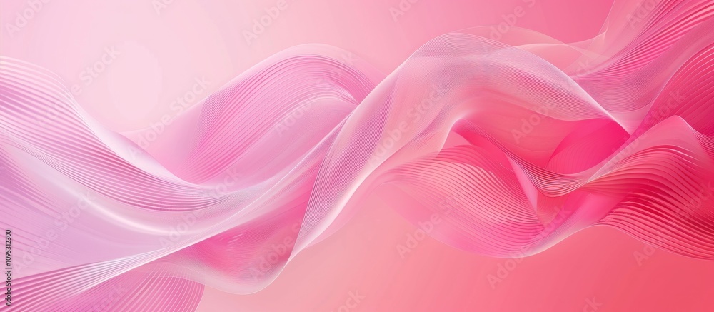Fototapeta premium Abstract Pink Waves