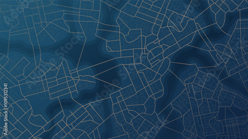 Abstract city map urban streets and road networks. Travel route planning and map navigation concepts. Flat vector illustration