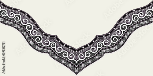 Obraz na plátně Islamic ethnic ornamental digital roman vector borders seamless designs
