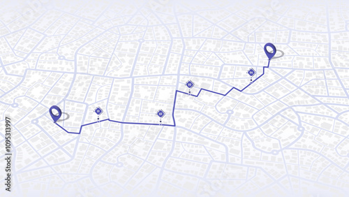 Travel concept. Geolocation and abstract GPS navigation, online navigation map pointer, place mark with map navigation. Tracking path with app. Vector illustration