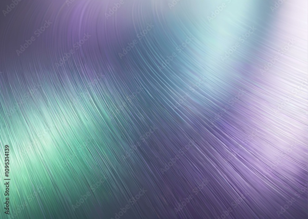 Brushed stainless steel with iridescent lavender and mint tones, smooth polished surface Brushed stainless steel with iridescent lavender and mint tones, smooth polished surface