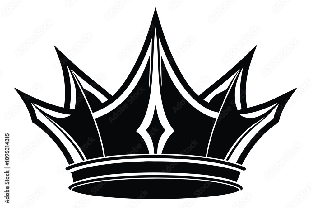 Crown vector silhouette art illustration. EPS File Crown vector silhouette art illustration. EPS File