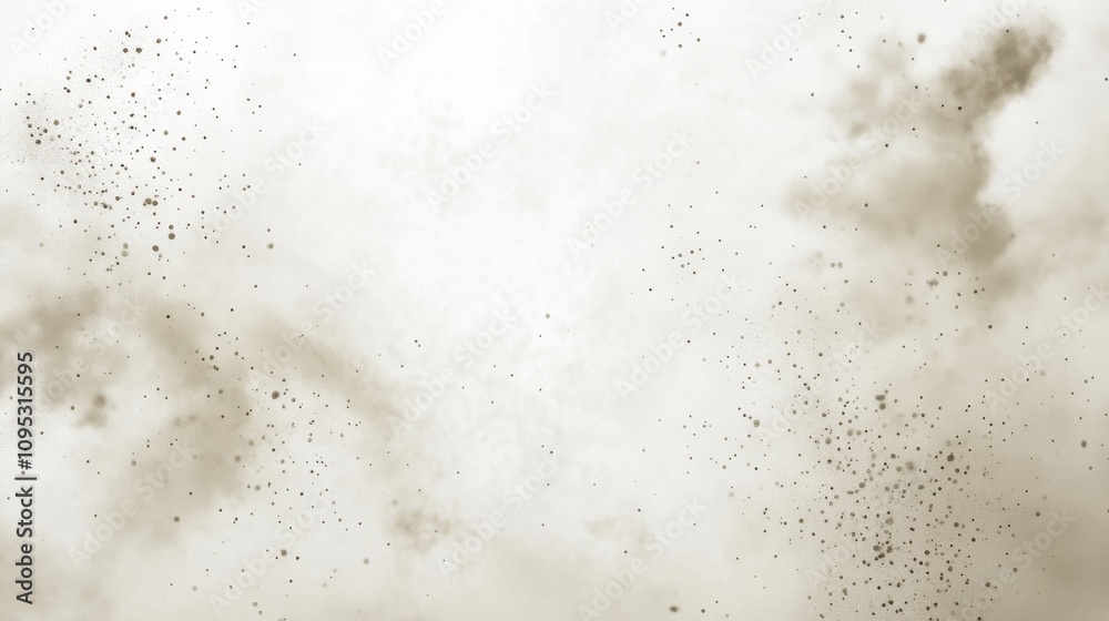 A soft, abstract background featuring gentle swirls and specks of dust, creating a serene, dreamy atmosphere.