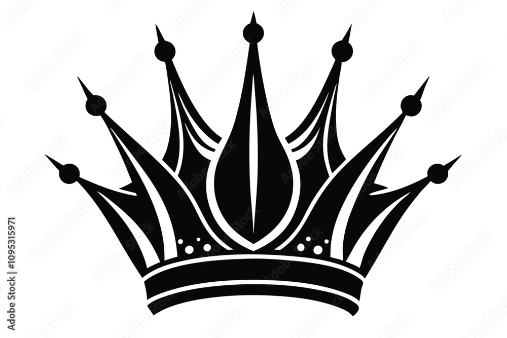 Crown vector silhouette art illustration. EPS File Crown vector silhouette art illustration. EPS File