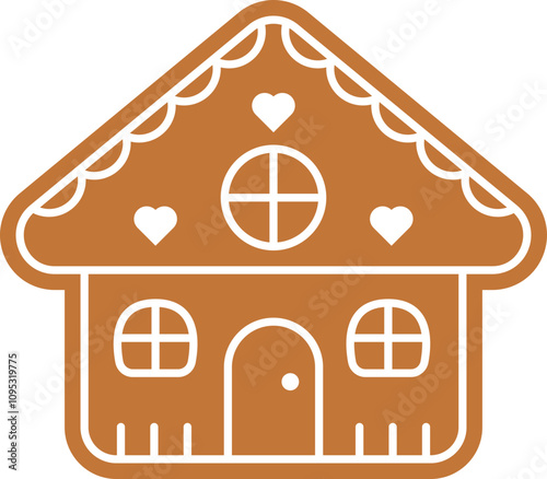 gingerbread house icon