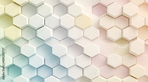 Abstract pastel hexagon pattern background. (1) photo