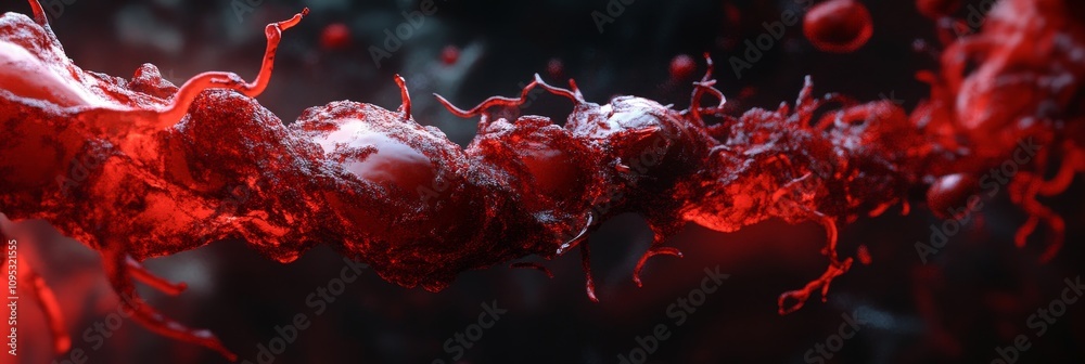 Red Blood Cells Flowing Through Vein: 3D Medical Animation - Detailed 3D of red blood cells flowing, representing life, circulation, health, biology, and medicine. Red Blood Cells Flowing Through Vein: 3D Medical Animation - Detailed 3D of red blood cells flowing, representing life, circulation, health, biology, and medicine.