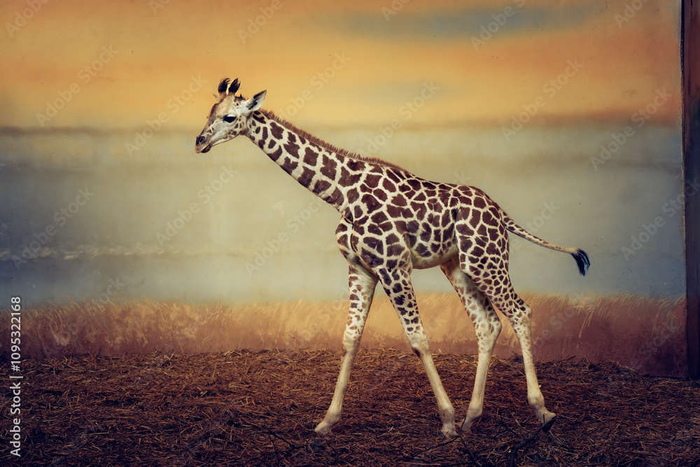 Obraz premium Young giraffe