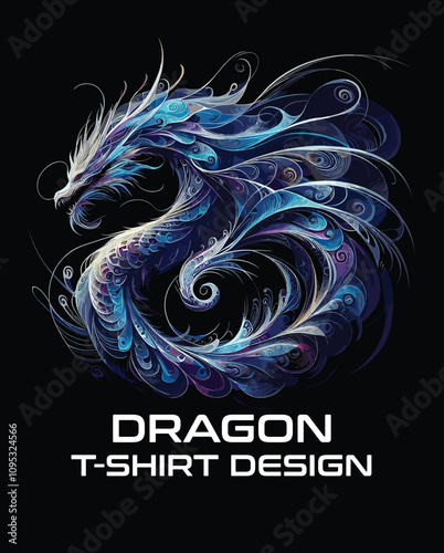 Dragon Vector T Shirt Design photo