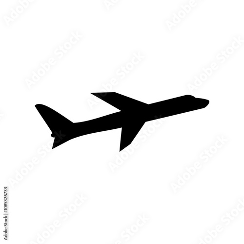 Plane vector icon, Icon at Airport vector, Airport silhouette vector icon