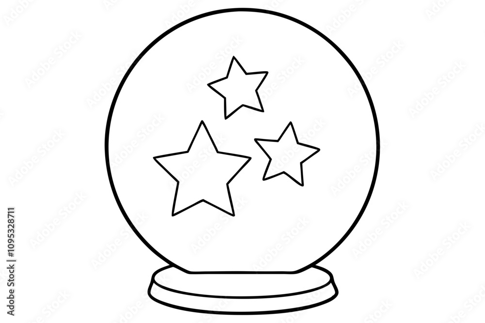 Mystical Crystal Ball Fortune Telling, Stars, Prediction, Magic, Future Mystical Crystal Ball Fortune Telling, Stars, Prediction, Magic, Future