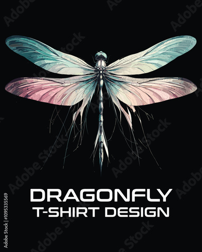 Dragon Fly Vector T Shirt Design photo