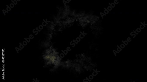 Explosive dirt or dust impact shockwave explosion, three speeds, 4k 30p, with alpha channel for transparent background aka no background