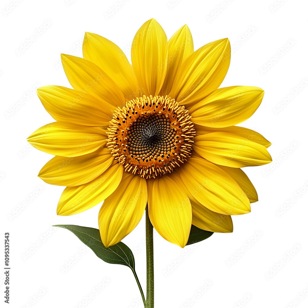 Fototapeta premium sunflower isolated on white background