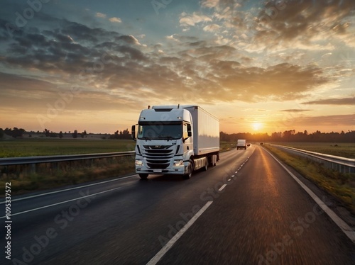 truck on the road