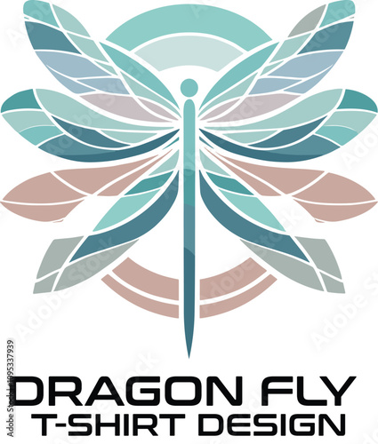 Dragon Fly Vector T Shirt Design photo