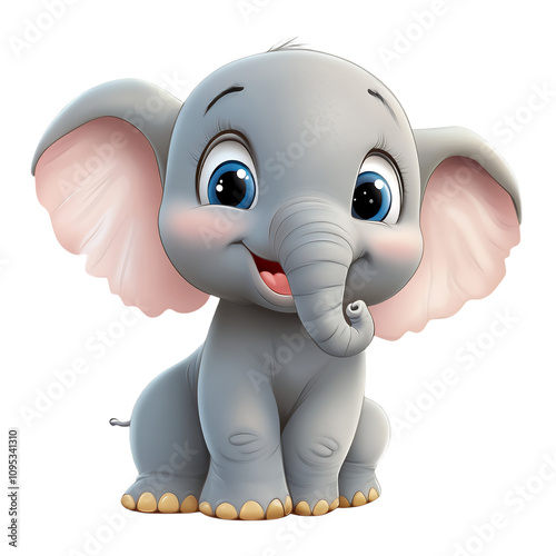 3d elephant with a sign