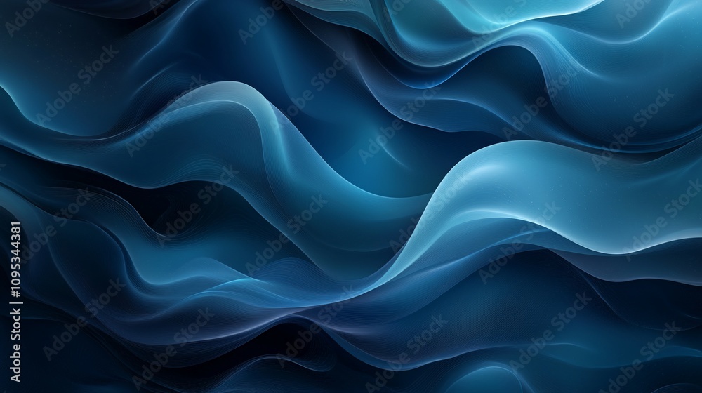 Obraz premium Abstract blue wavy background.