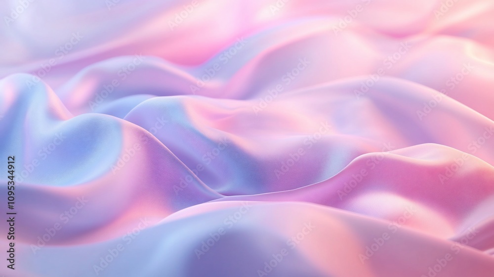Obraz premium Pastel pink and blue silk fabric texture.