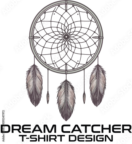 Dream Catcher Vector T Shirt Design