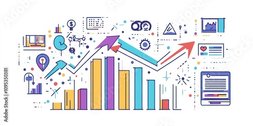 Colorful Bar Graph Showing Significant Business Growth
