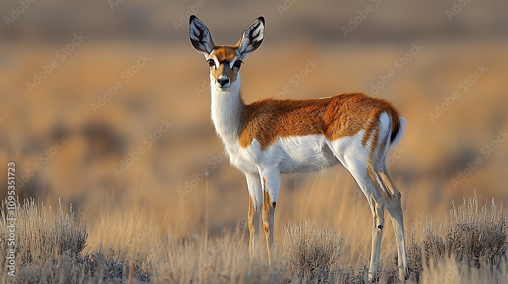 Fototapeta premium Graceful antelope captured amidst serene landscapes wallpaper nature images