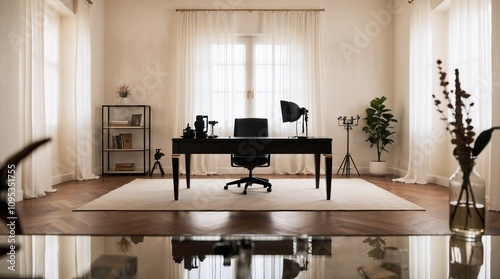 interior of a luxury home, office photo