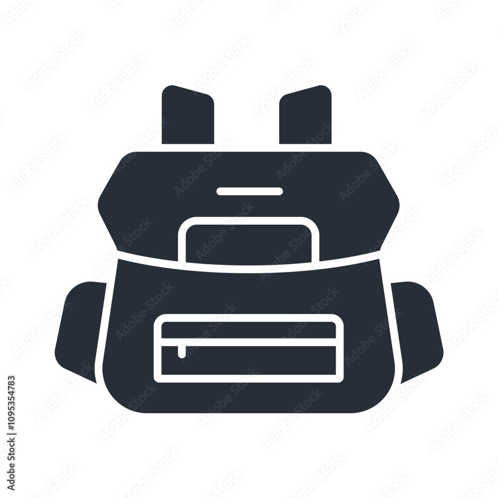backpack icon. vector.Editable stroke.linear style sign for use web design,logo.Symbol illustration. backpack icon. vector.Editable stroke.linear style sign for use web design,logo.Symbol illustration.