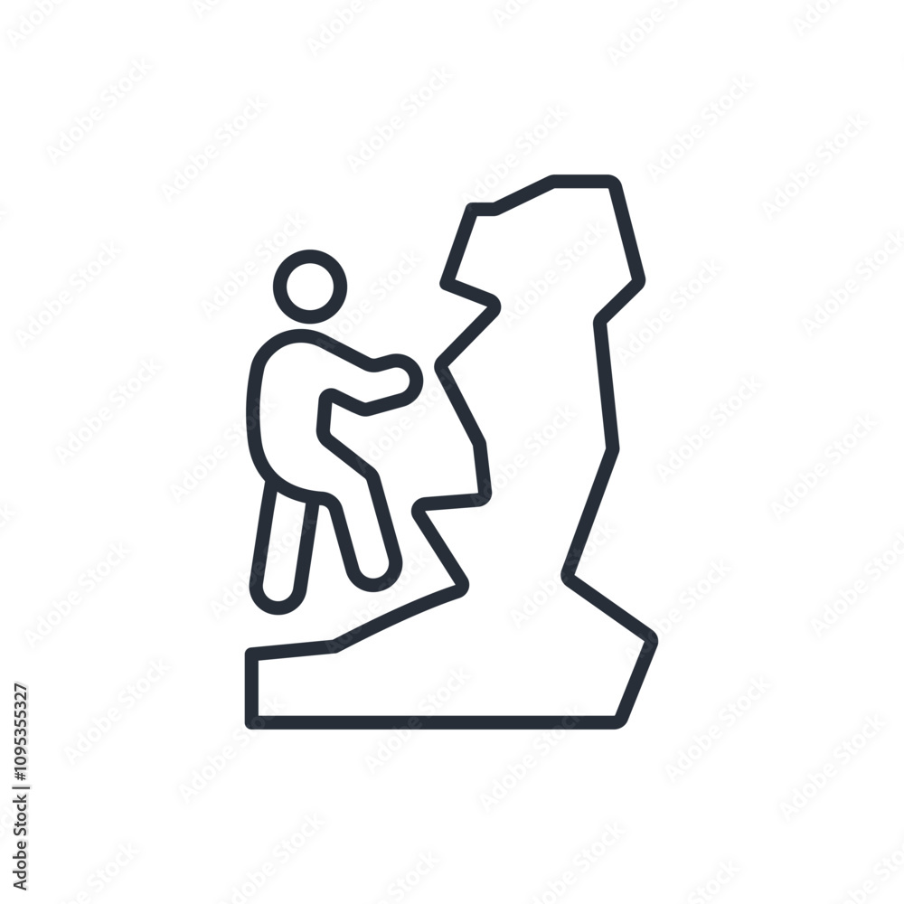 climber icon. vector.Editable stroke.linear style sign for use web design,logo.Symbol illustration. climber icon. vector.Editable stroke.linear style sign for use web design,logo.Symbol illustration.