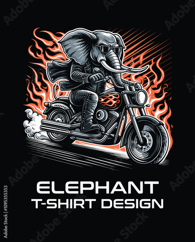 Elephant Vector T Shirt Design
