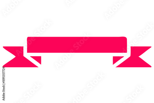 Ribbon on white background.